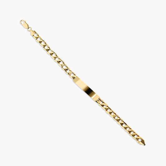 Pulsera esclava de oro 18K eslabón barbada 23 cm