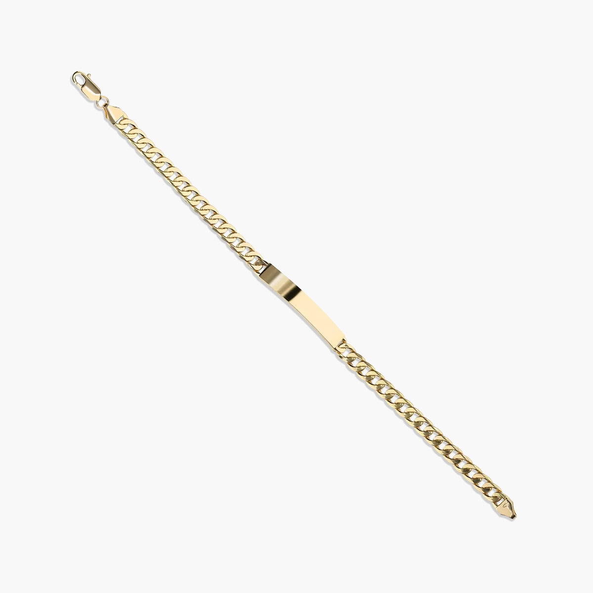 Pulsera esclava de oro 18K eslabón barbada 23 cm