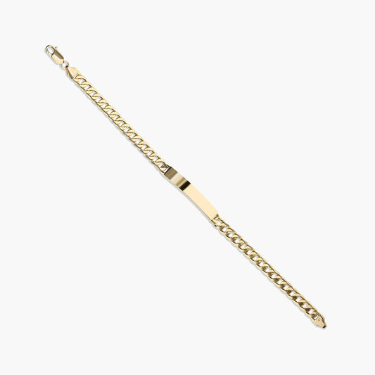 Pulsera esclava de oro 18K eslabón barbada 23 cm
