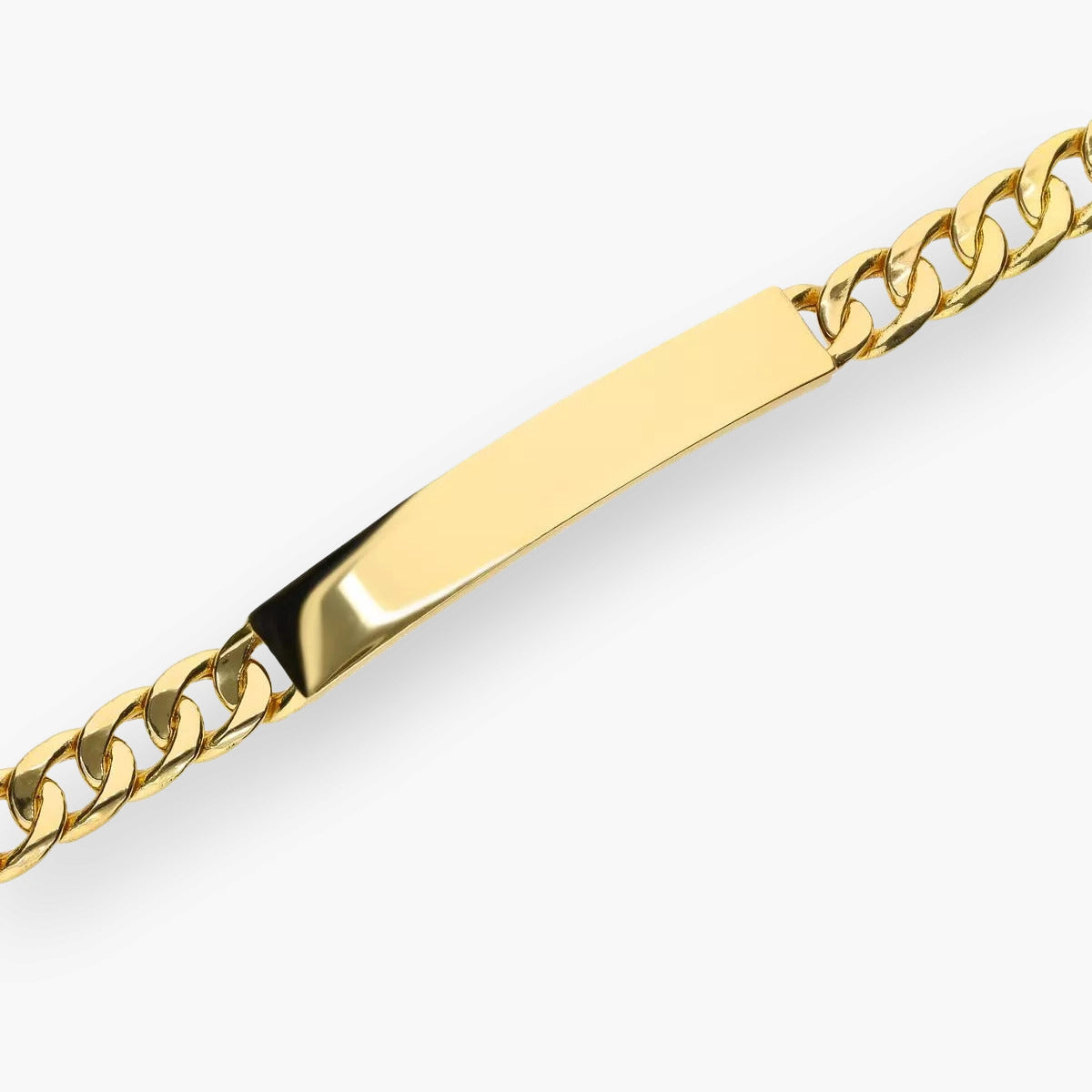 Pulsera esclava de oro 18K eslabón barbada 23 cm