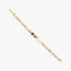 Pulsera esclava de oro 18K con chapa rectangular 21 cm