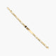 Pulsera esclava de oro 18K con chapa rectangular 21 cm