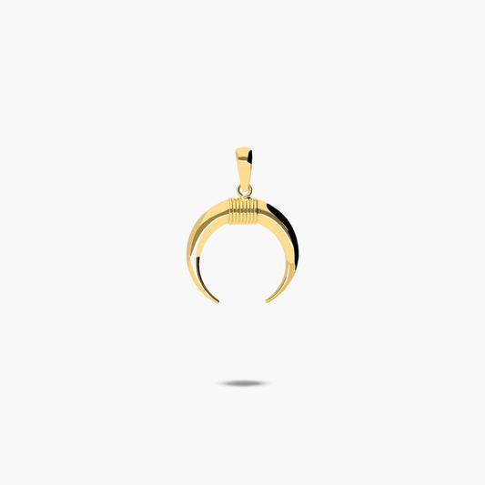Colgante media luna de oro 18K 16 mm