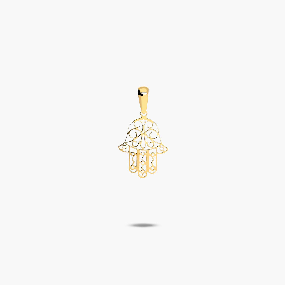 Colgante mano de Fátima de oro 18K 14 mm