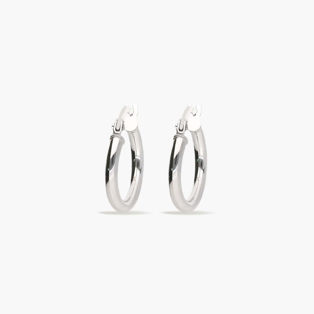 Pendientes de aro de oro blanco 18K 15 mm PERPETUAL