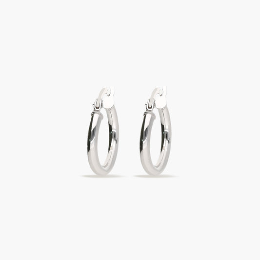 Pendientes de aro de oro blanco 18K 15 mm PERPETUAL