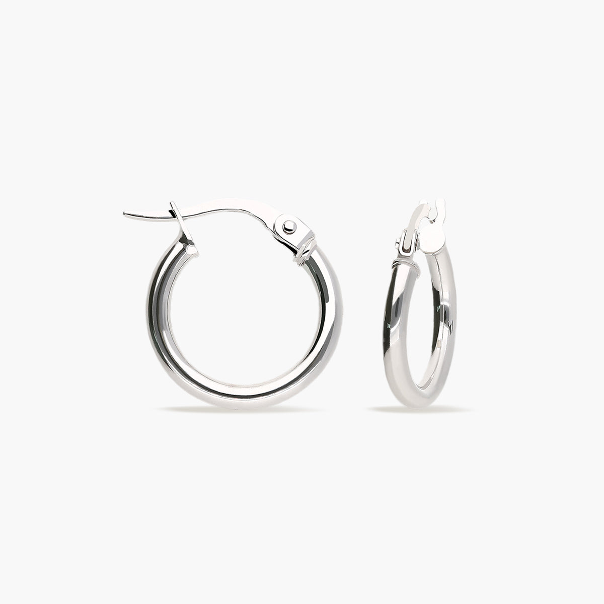 Pendientes de aro de oro blanco 18K 15 mm PERPETUAL