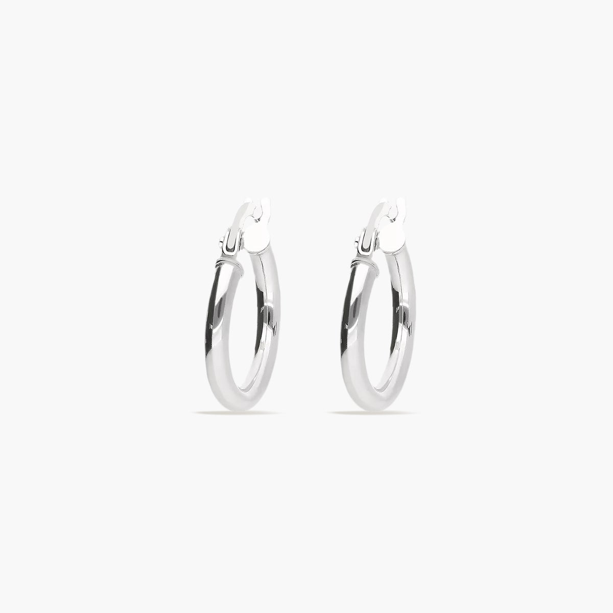 Pendientes de aro de oro blanco 18K 20 mm PERPETUAL