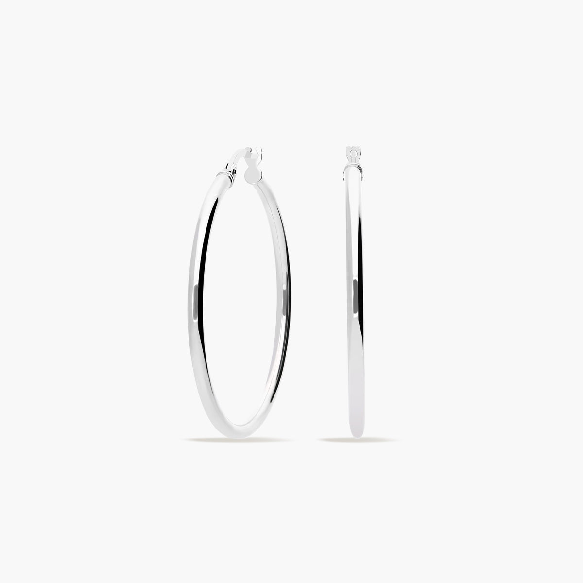 Pendientes de aro de oro blanco 18K 35 mm PERPETUAL