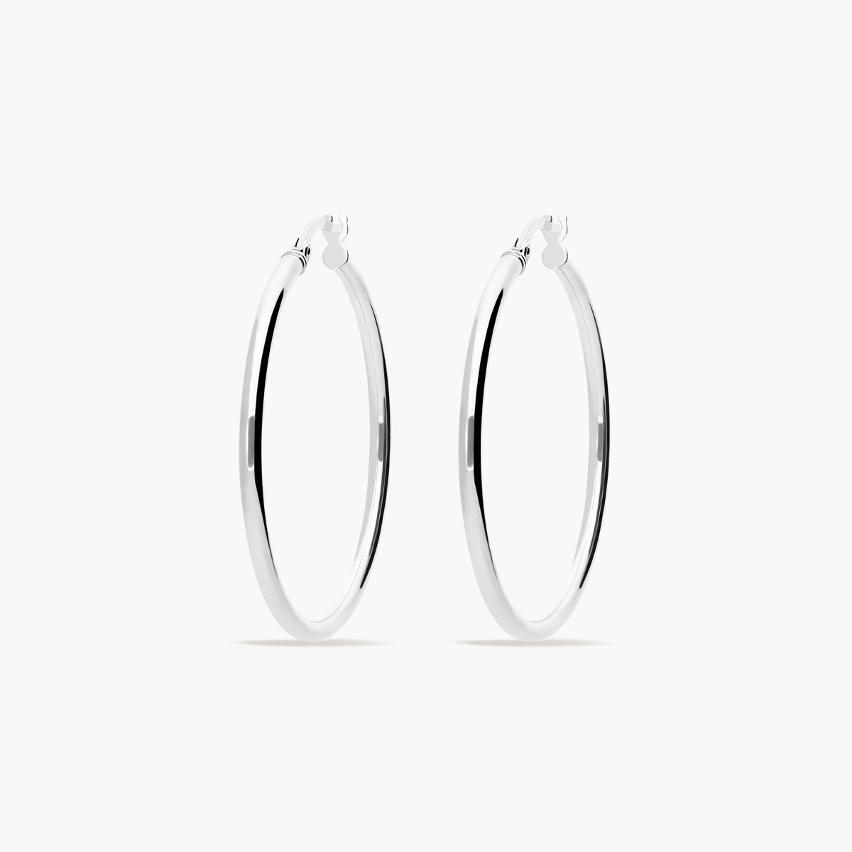 Pendientes de aro de oro blanco 18K 35 mm PERPETUAL