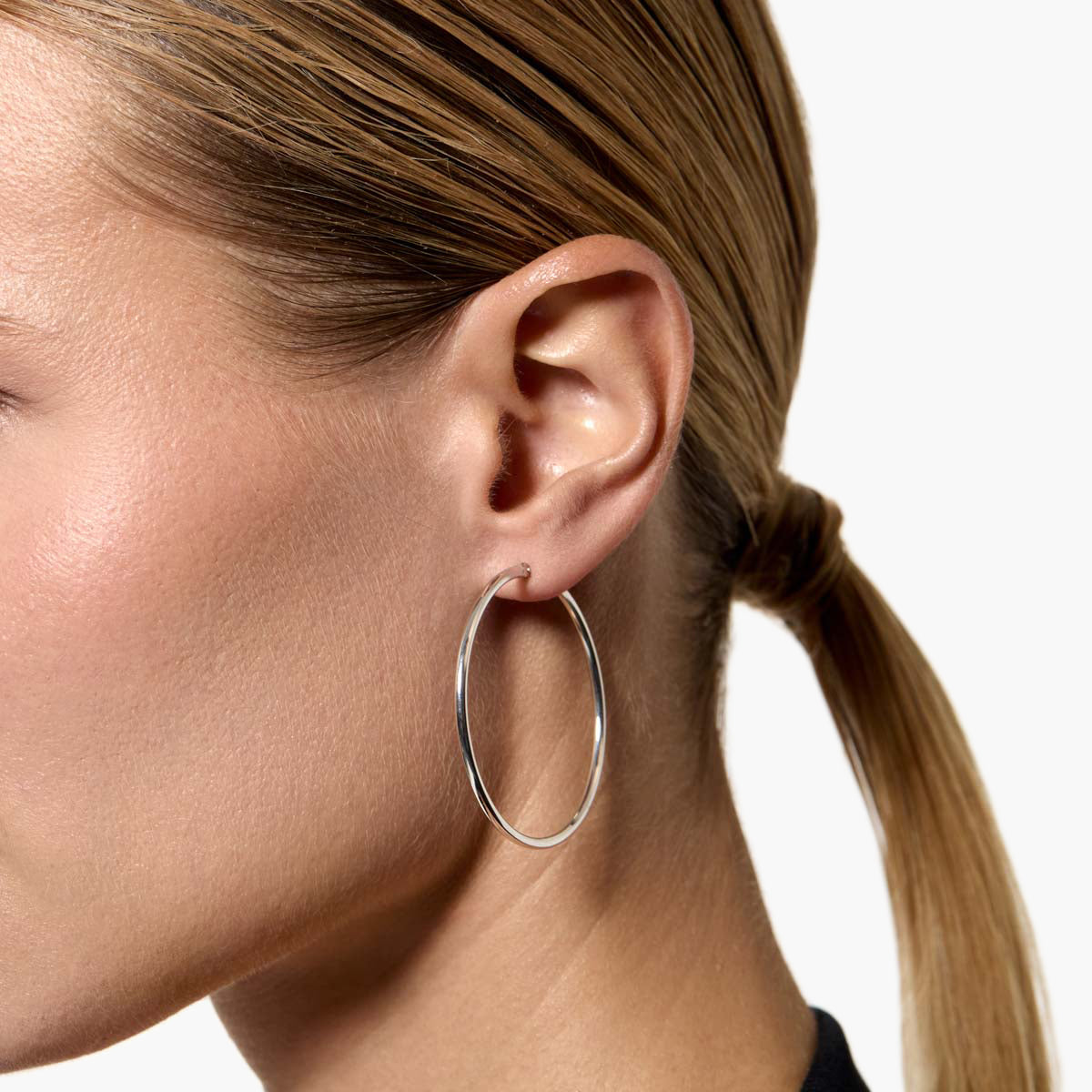 Pendientes de aro de oro blanco 18K 45 mm PERPETUAL