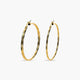 Pendientes de aro de oro 18K 30 mm TWIST