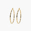 Pendientes de aro de oro 18K 40 mm TWIST