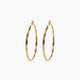 Pendientes de aro de oro 18K 40 mm TWIST