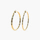 Pendientes de aro de oro 18K 45 mm TWIST