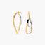 Pendientes de aro de oro bicolor 18K 30 mm HYPERBOLA