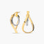 Pendientes de aro de oro bicolor 18K 20 mm HYPERBOLA