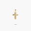 Cruz de oro 18K circonitas en hilera 17 mm