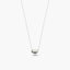 Collar corazón de oro blanco 18K 6 mm