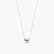 Collar corazón de oro blanco 18K 6 mm