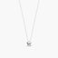 Collar estrella de oro blanco 18K 6 mm