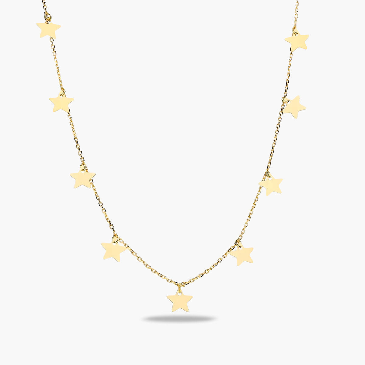 Collar estrellas de oro 18K 42-45 cm