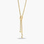 Gargantilla de oro 18K 45 cm cordón flecos