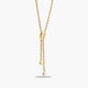 Gargantilla de oro 18K 45 cm cordón flecos
