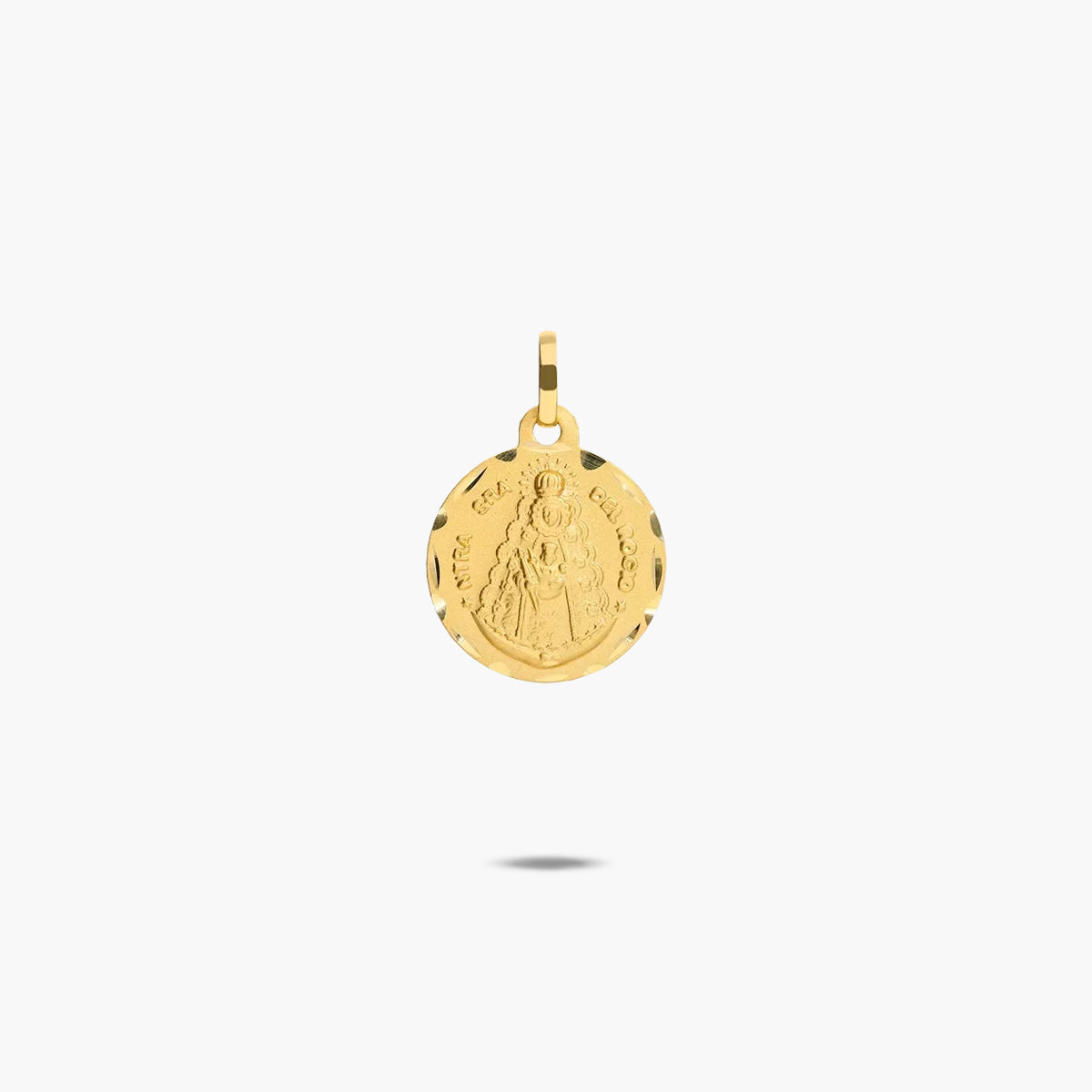 Medalla Virgen del Rocío de oro 18K 16 mm