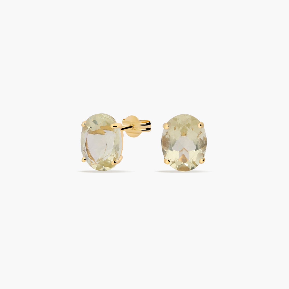 Pendientes de oro 18K citrino 10 mm COLORS