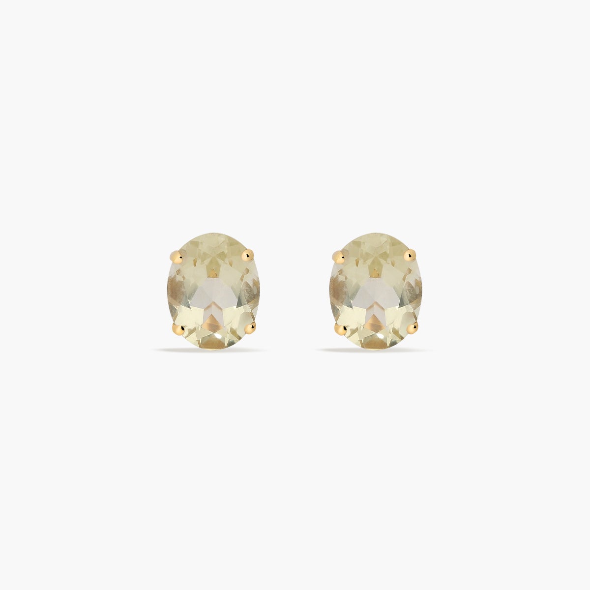 Pendientes de oro 18K citrino 10 mm COLORS