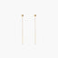 Pendientes largos de oro 18K 59 mm
