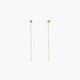 Pendientes largos de oro 18K 59 mm