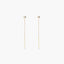 Pendientes largos de oro 18K circonitas 60 mm