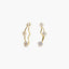 Pendientes largos trepador de oro 18K circonitas 20 mm