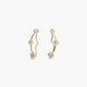 Pendientes largos trepador de oro 18K circonitas 20 mm