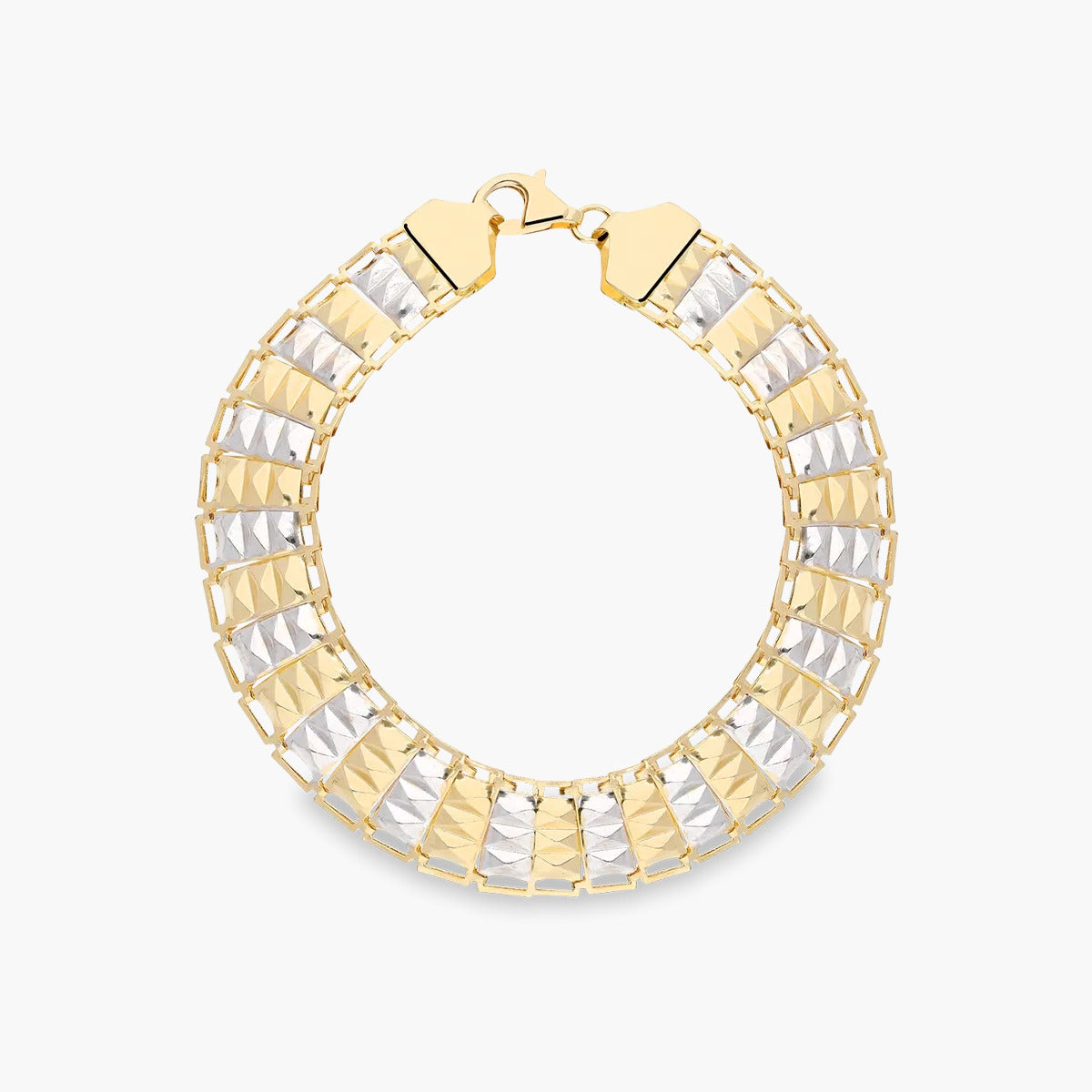 Pulsera de oro bicolor 18K 19 cm BACCARAT