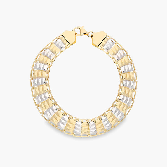 Pulsera de oro bicolor 18K 19 cm BACCARAT