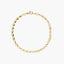 Pulsera de oro 18K eslabón oval 19 cm