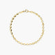 Pulsera de oro 18K eslabón oval 19 cm