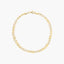 Pulsera de oro bicolor 18K 19 cm