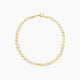 Pulsera de oro bicolor 18K 19 cm