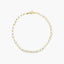 Pulsera de oro bicolor 18K eslabón oval 19 cm