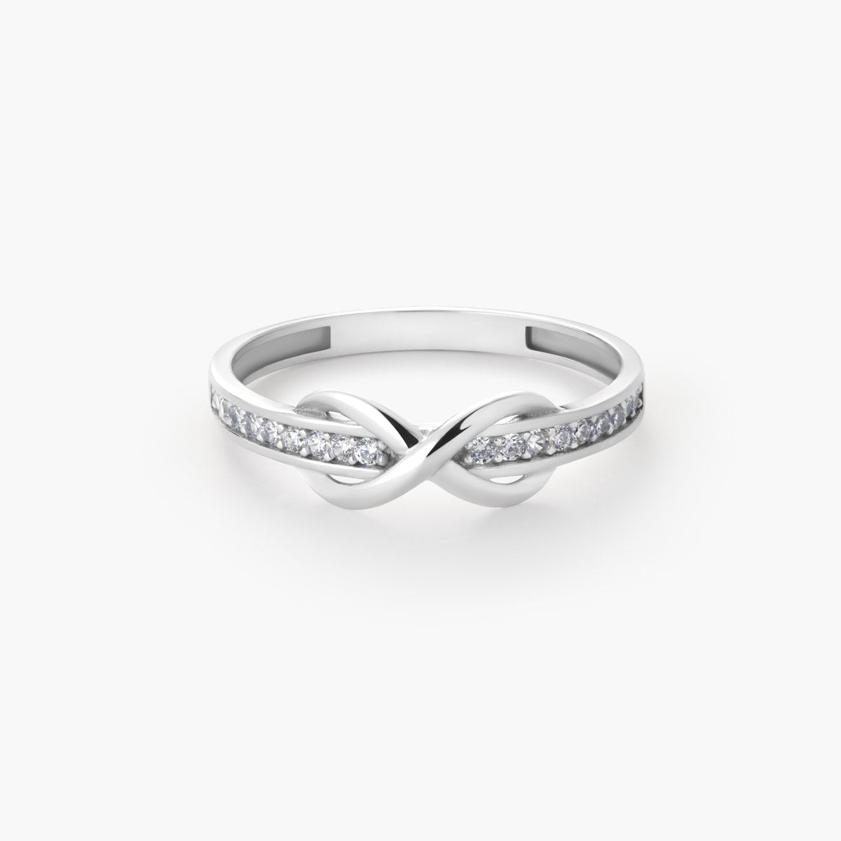 Anillo de oro blanco 18K INFINITY