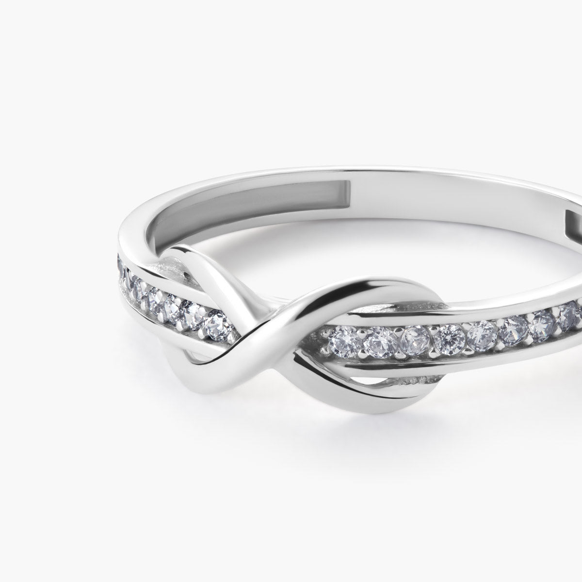 Anillo de oro blanco 18K INFINITY