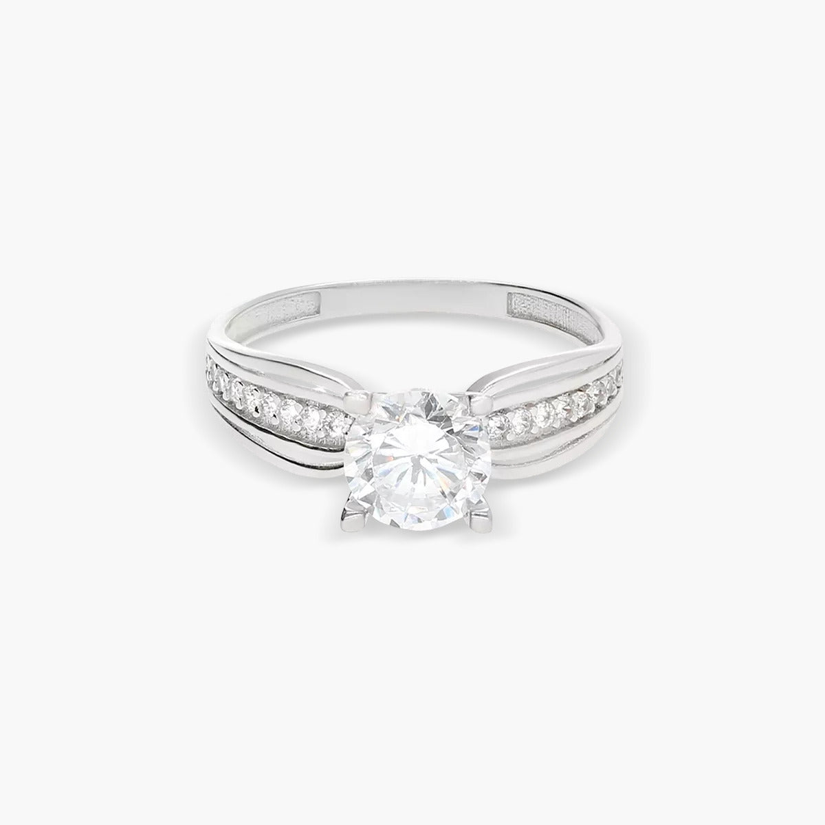 Anillo de oro blanco 18K 