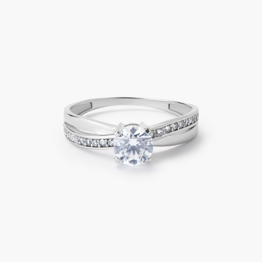 Anillo de oro blanco 18K 