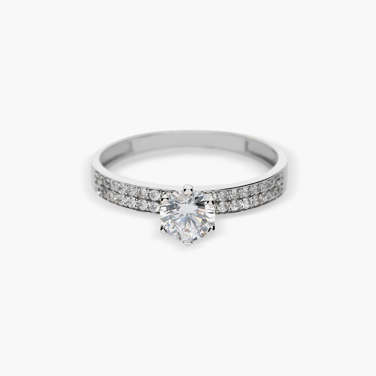 Anillo de oro blanco 18K 