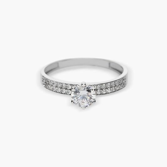 Anillo de oro blanco 18K 