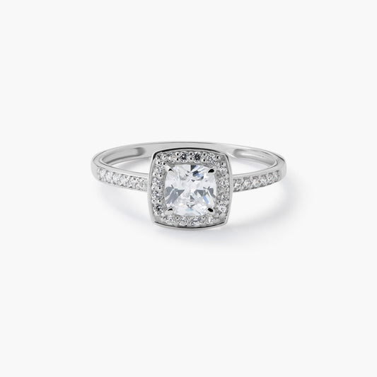 Anillo de oro blanco 18K 